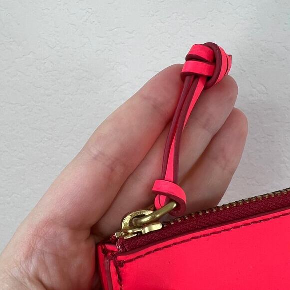 Fossil Neon Vibrant Pink Wristlet Zippered Pouch - Picture 5 of 12